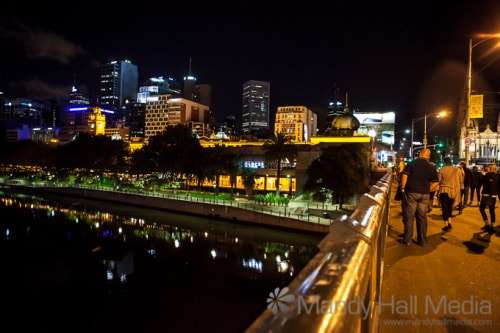 Melbourne at night