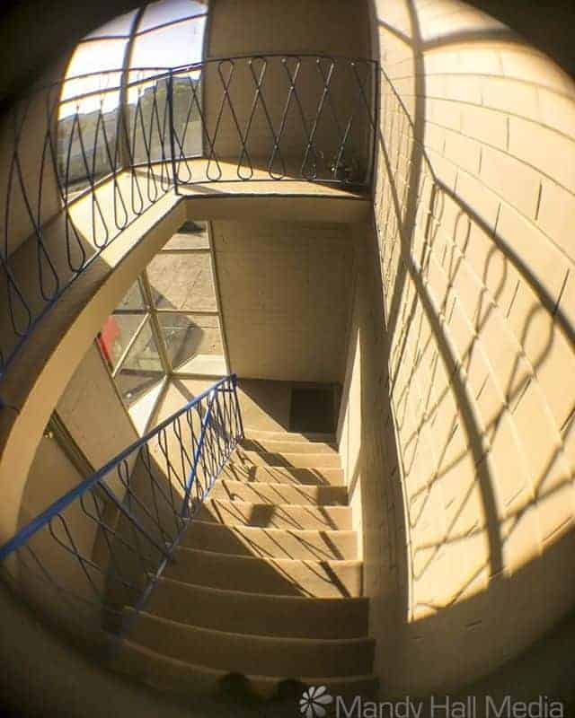 Early morning on the stairs