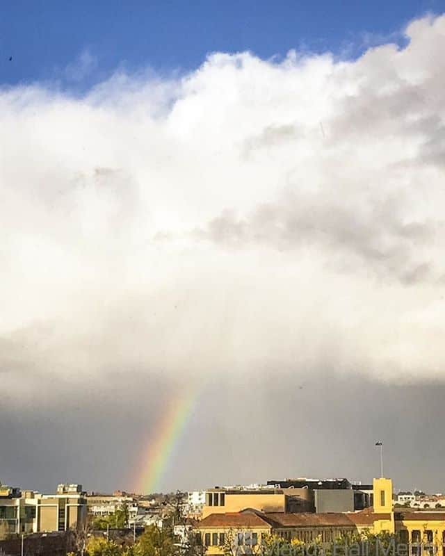 Rainbow through the clouds