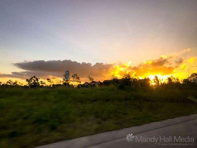 Sunset from the car