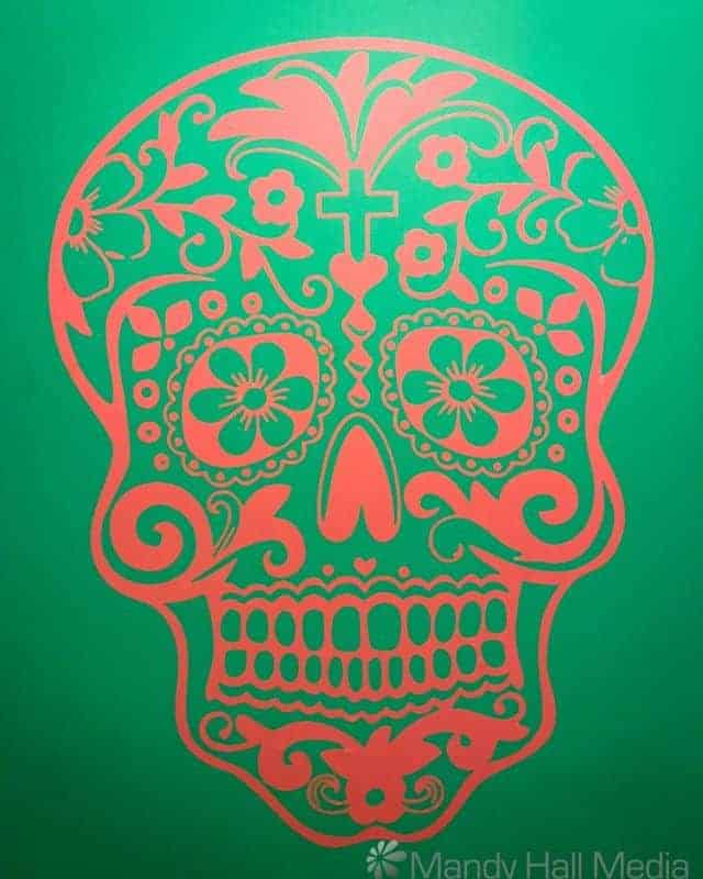 Sugar skull on the wall