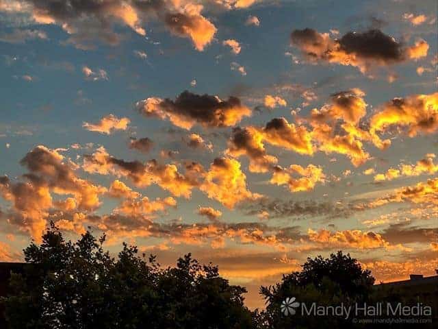 Sunset through the clouds