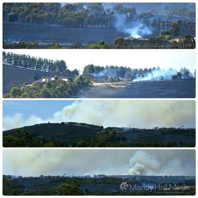 Bushfire outside Gisborne today