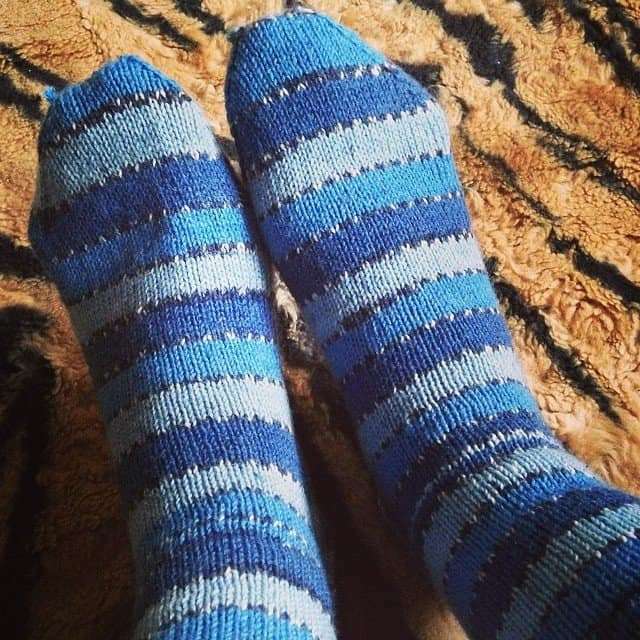 Home made birthday socks. Aren’t they great?