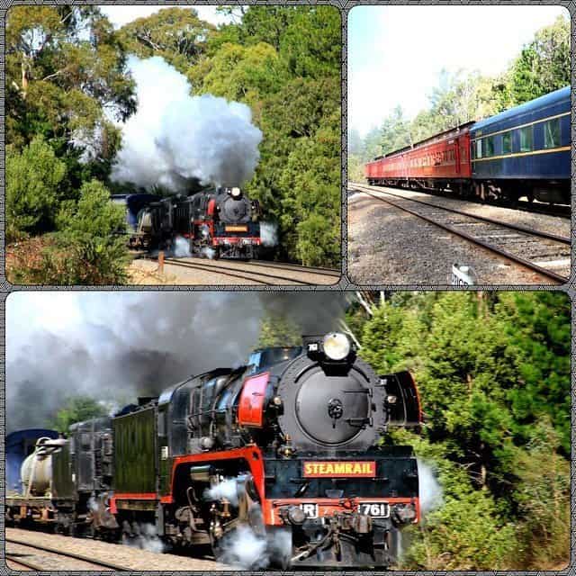Steam train outside Macedon this morning.