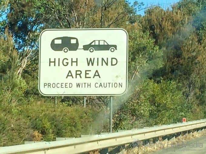 Retro car and caravan sign.
