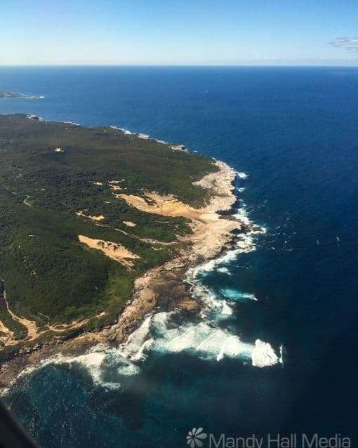 Sydney coastline from the plane