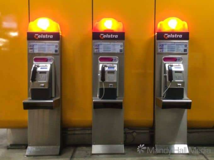 Public phones. Hardly see these any more
