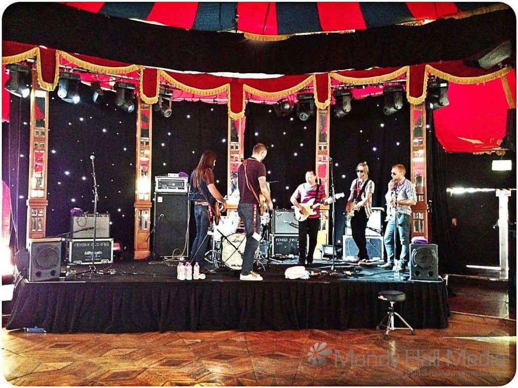 Los Coronas soundchecking at the Spiegeltent, Hyde Park in Sydney