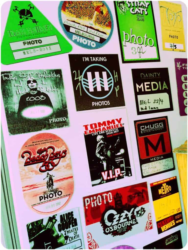 Photo passes on my fridge. Hope I get lots more this year.
