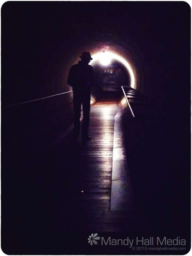 The sound tunnel in Mona (the museum of old and new art) in Hobart, Tasmania. It’s really worth a visit