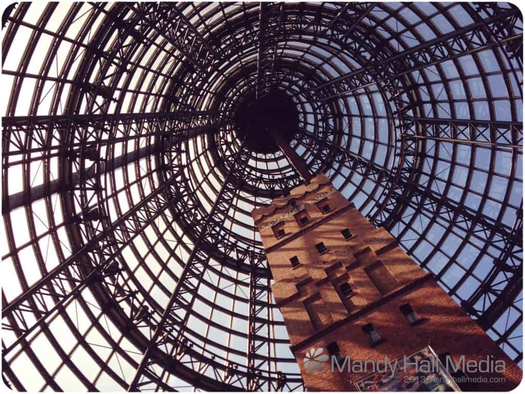 The shot tower in Melbourne Central