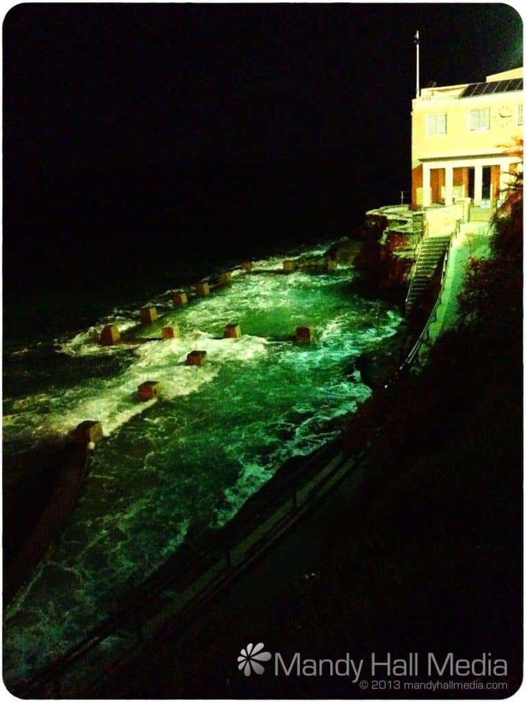 Coogee Beach pool at night