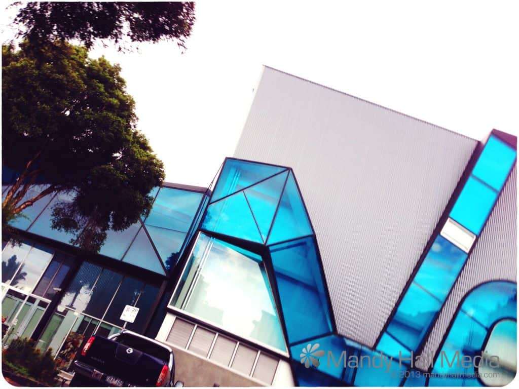 Accidental photo taken while I was walking along. I like those. This is the Swinburne circus arts building in Prahran