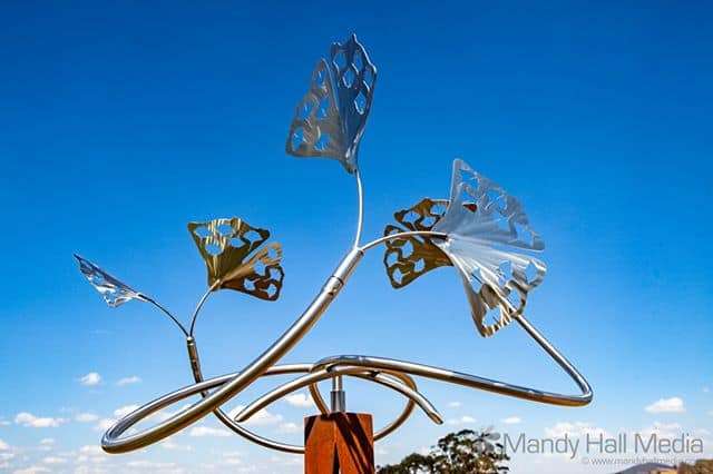 Rudi Jass ‘ Ginkgo Tree ‘ at Art in the Vines at Hanging Rock Winery⠀