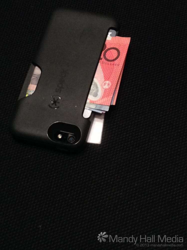 At a concert someone left this iphone stuffed with money beside me to reserve their seat.