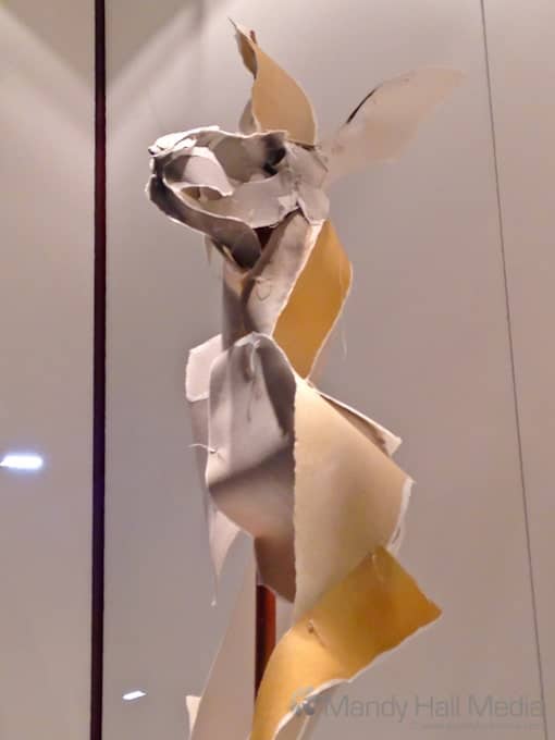 Paper kangaroos in the shop windows in Sydney