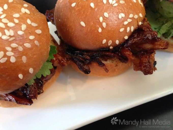 Pulled pork sliders for lunch. Very nice.
