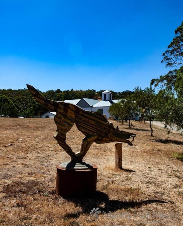 Anton Hasell “Red Running Tiger” at Art in the Vines at Hanging Rock Winery