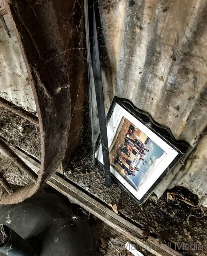 Old picture in an old shed