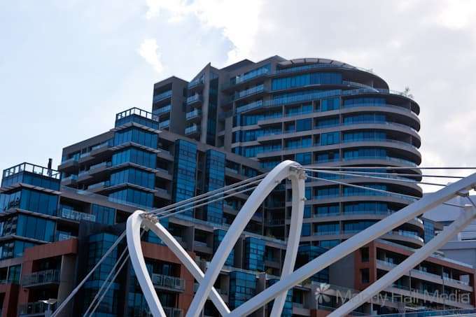 Bridge and buildings in Melbourne