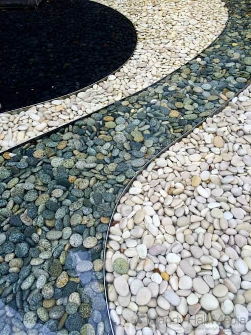Patterns of rocks in a reflecting pool