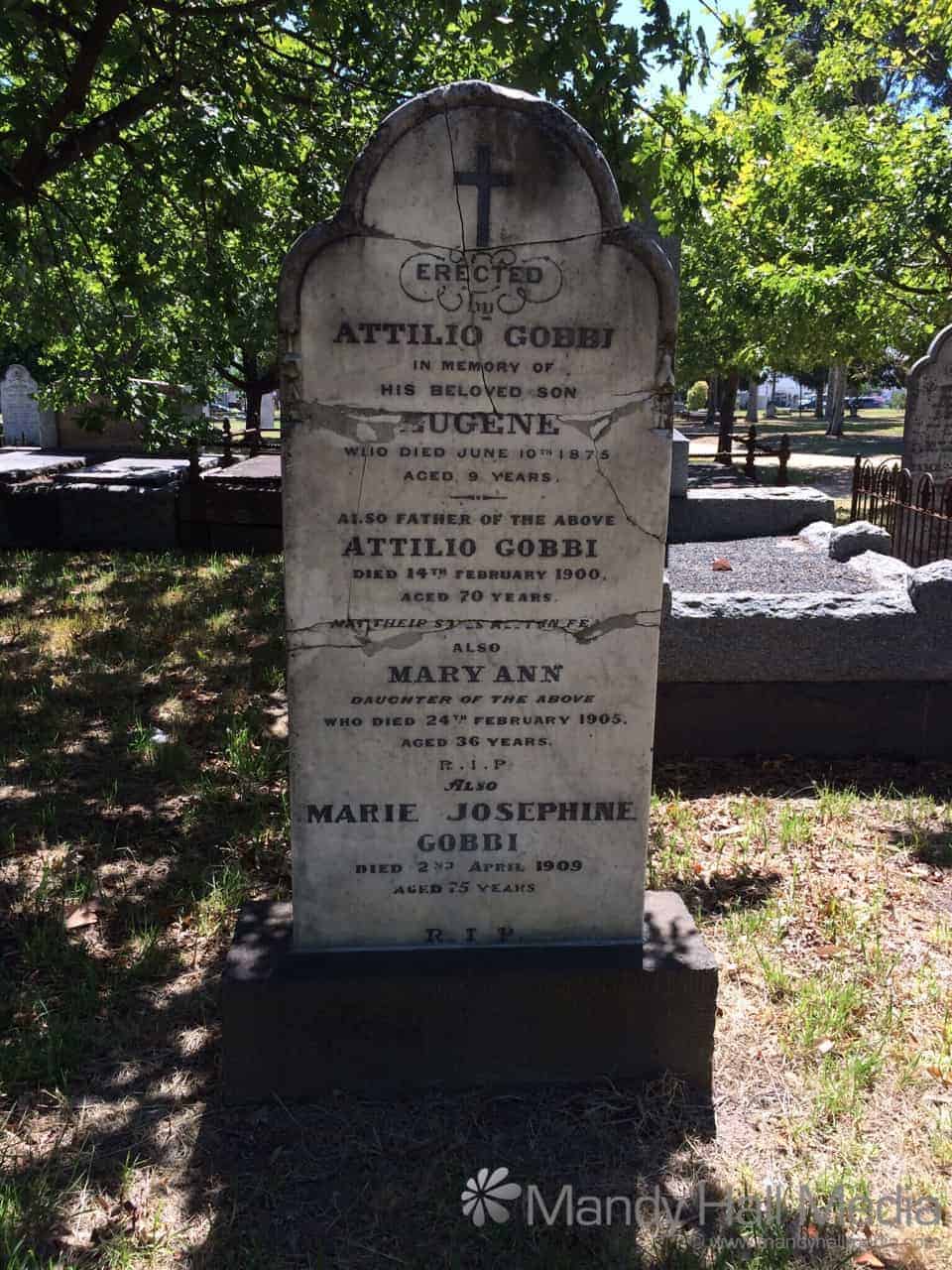 The old Oakleigh cemetery – beautiful old graves