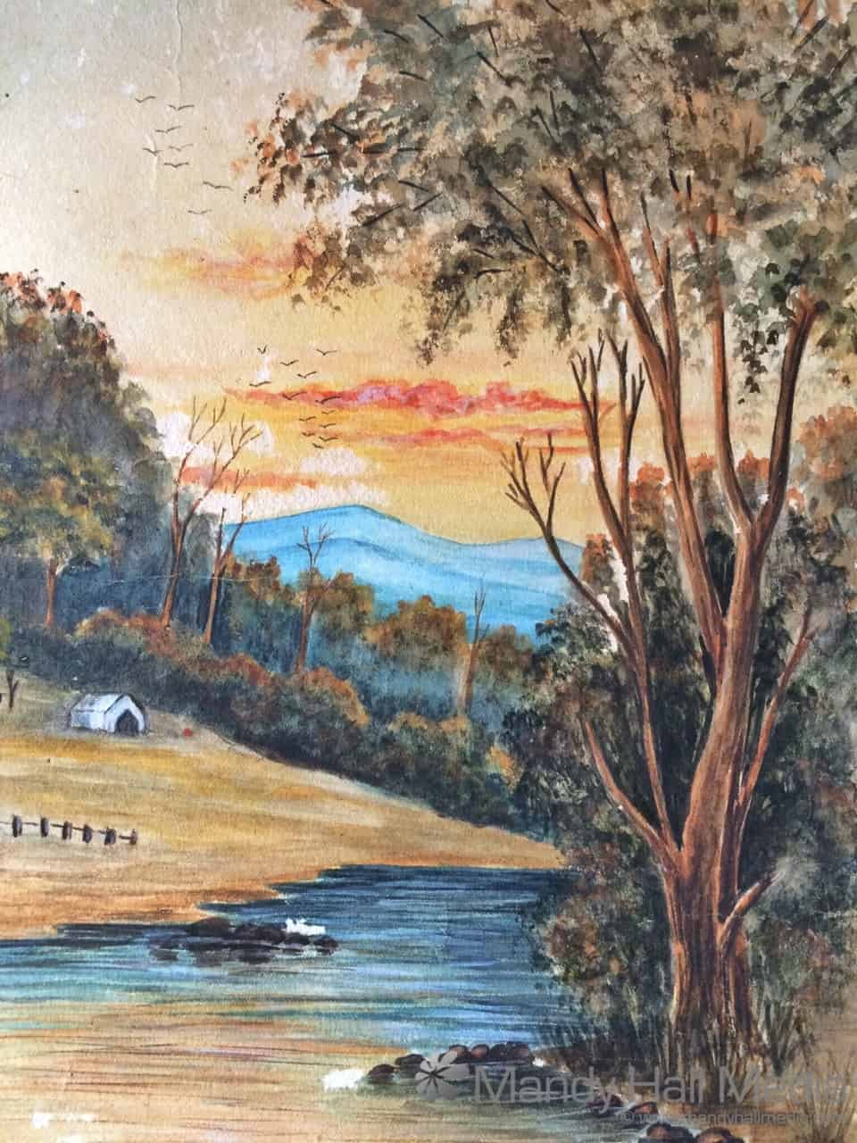 Old watercolour found in my grandmas shed dated