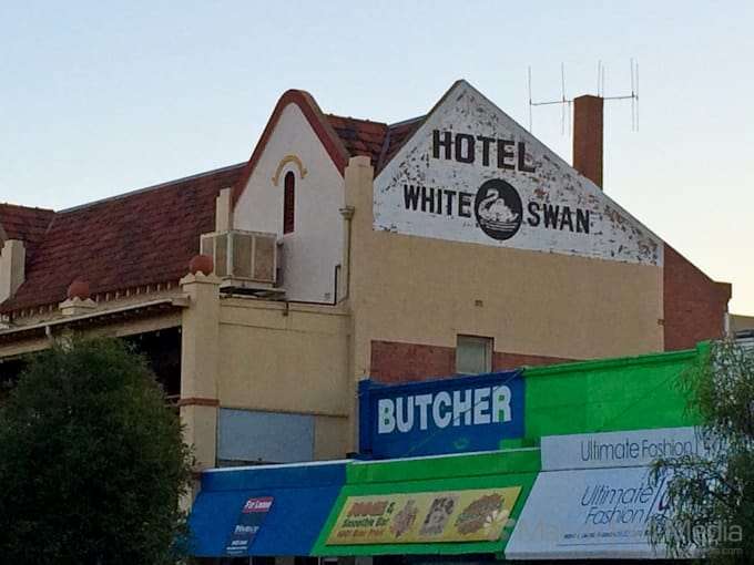 Cool old hotel sign on a building