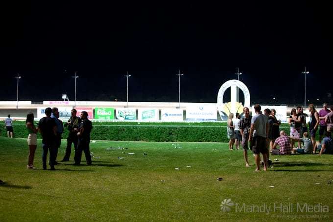 Aftermath of the trots at the Swan Hill jockey club