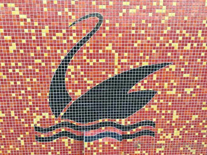 Swan mosaic in swan hill