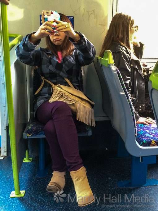 Selfie on the train