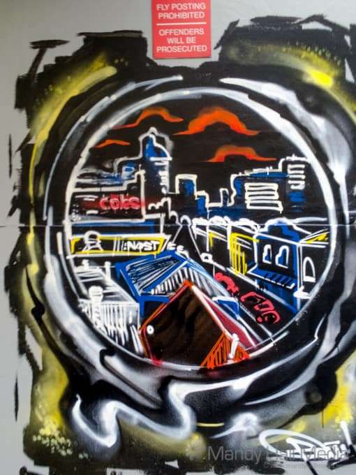 New mural in Greville St, Prahran. New mural in Greville St, Prahran.