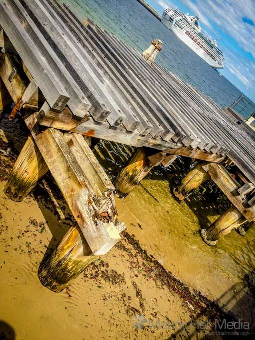 Old pier on the bay in Melbourne Old pier on the bay in Melbourne