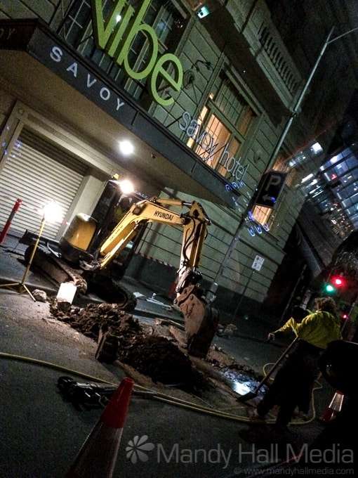 Late night roadworks Late night roadworks