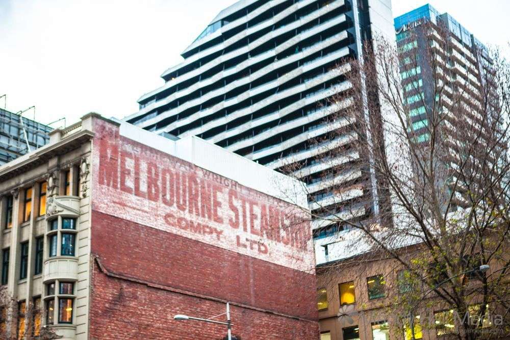 Melbourne Steamship Company sign on old building