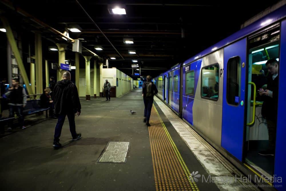 Waiting for the train