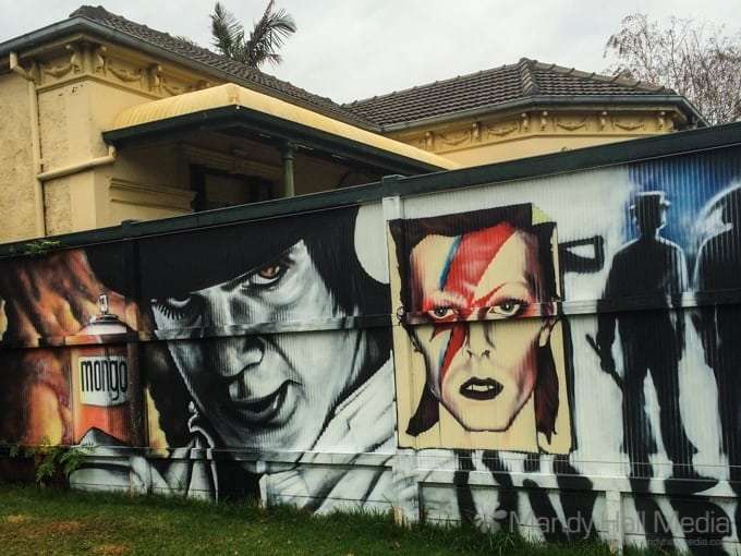 David Bowie on the wall