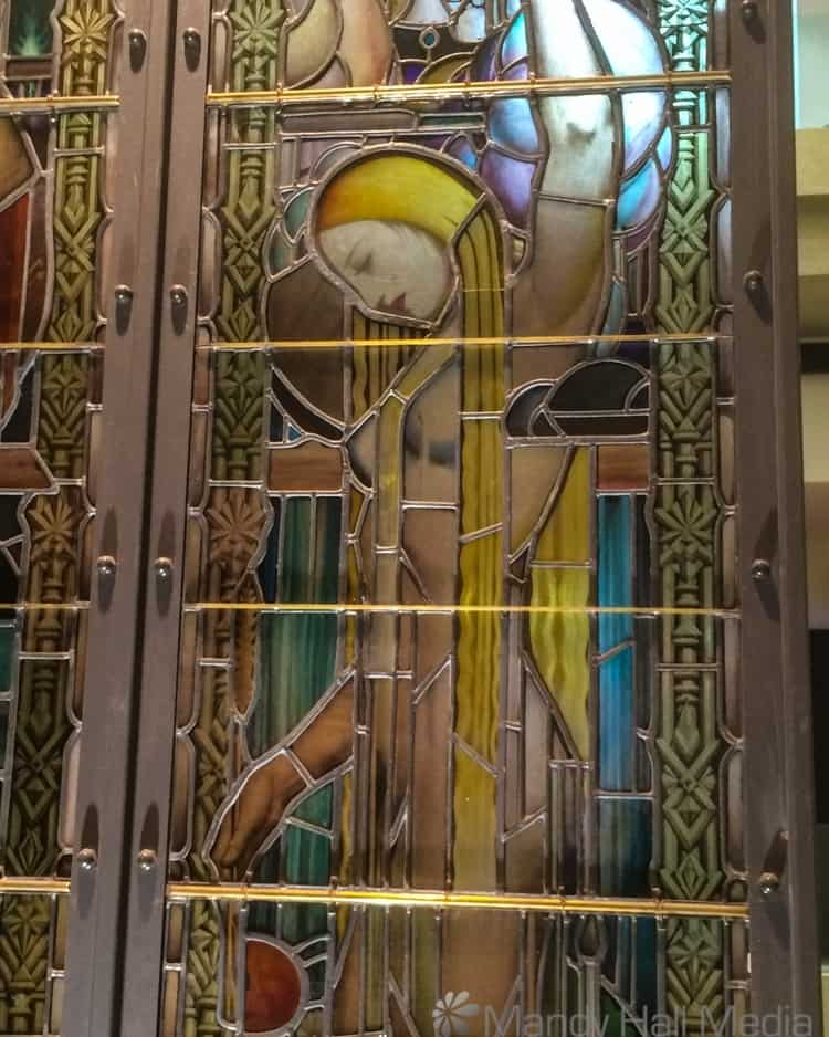 Detail of stained glass window
