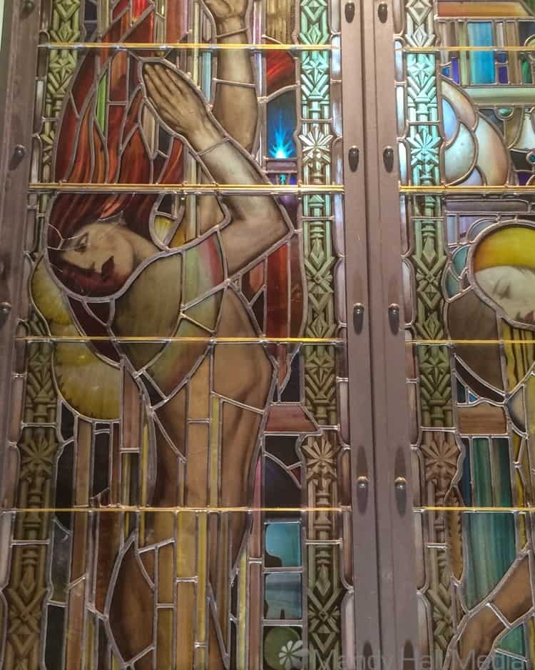 Detail of stained glass window