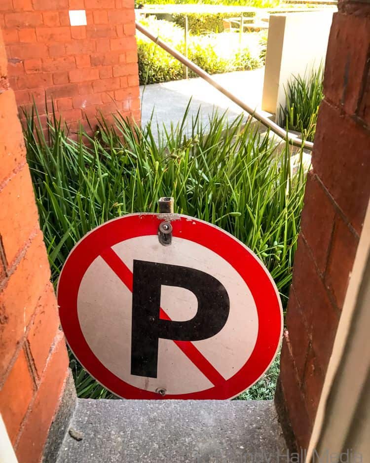 No parking in the garden