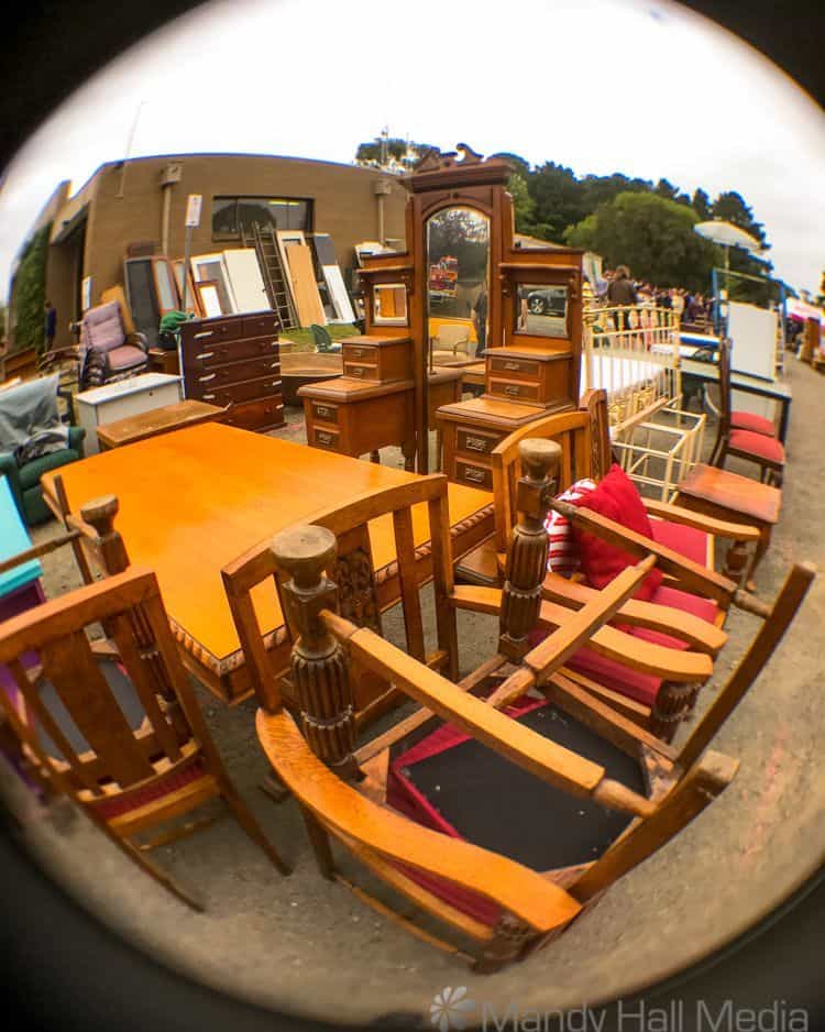 Furniture at flea market