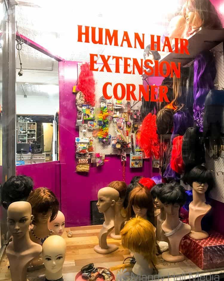 Milk bar and wig shop