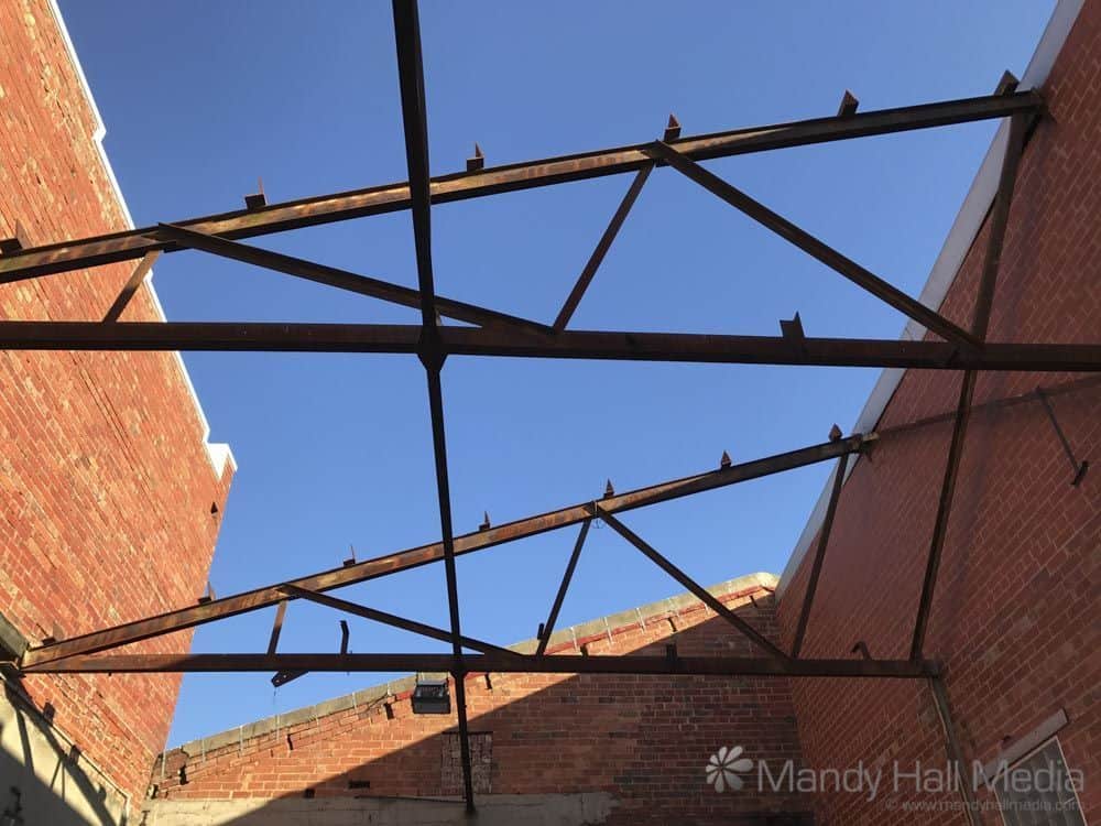 Blue sky through the roof