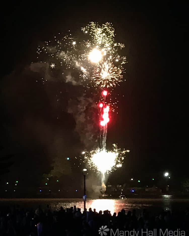 Australia Day fireworks at the Entrance