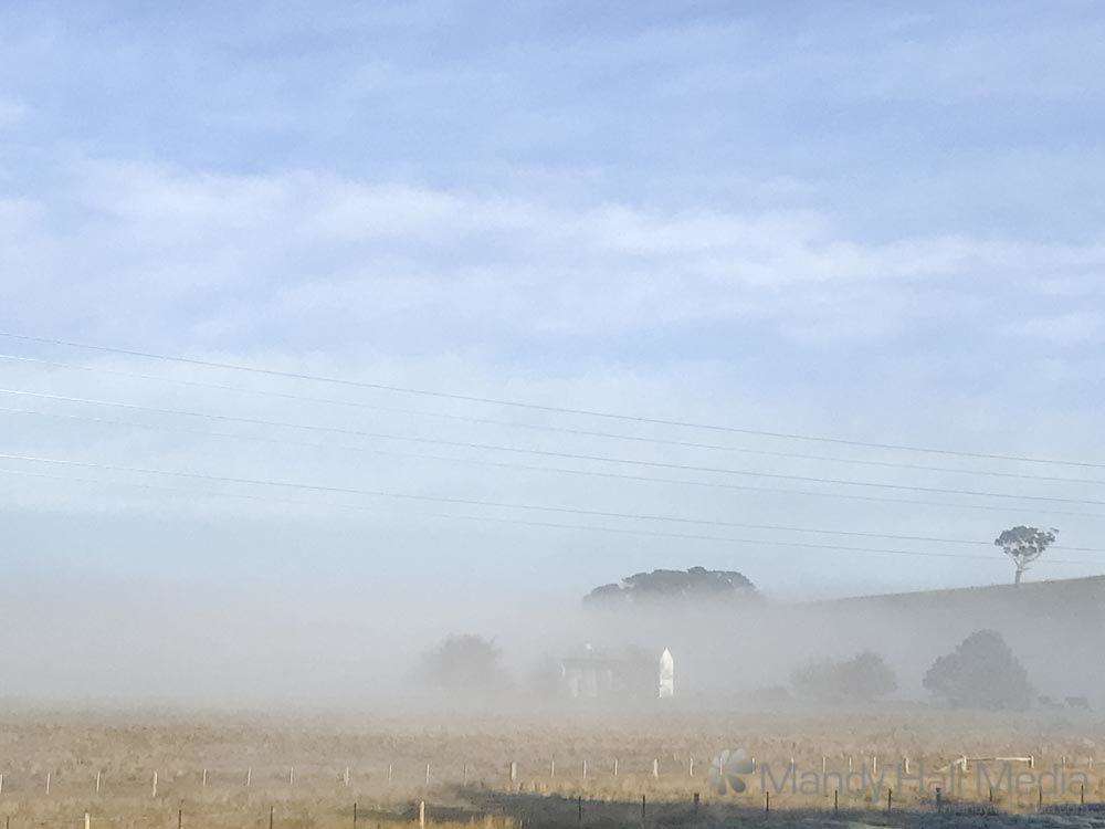 Foggy country morning