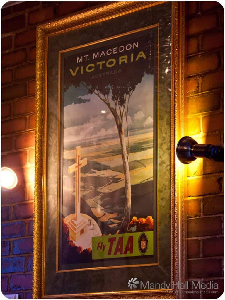 Old TAA poster in Mount Macedon pub