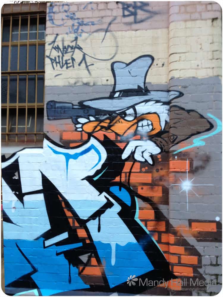 Grafitti duck in Richmond