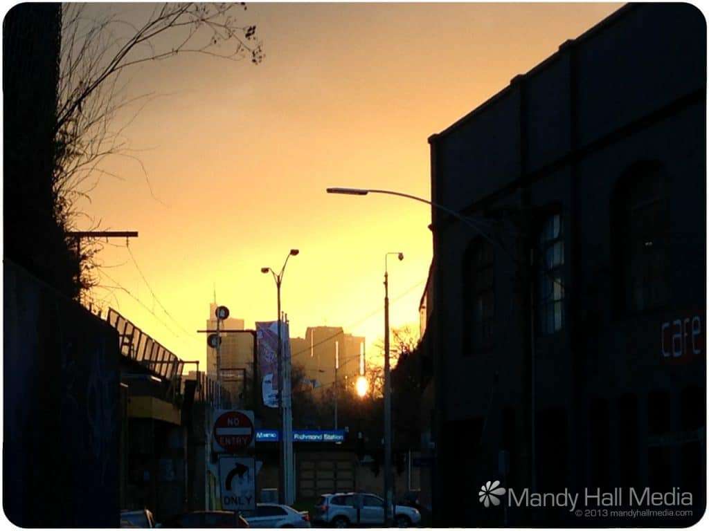 Sunday evening sunset in Richmond
