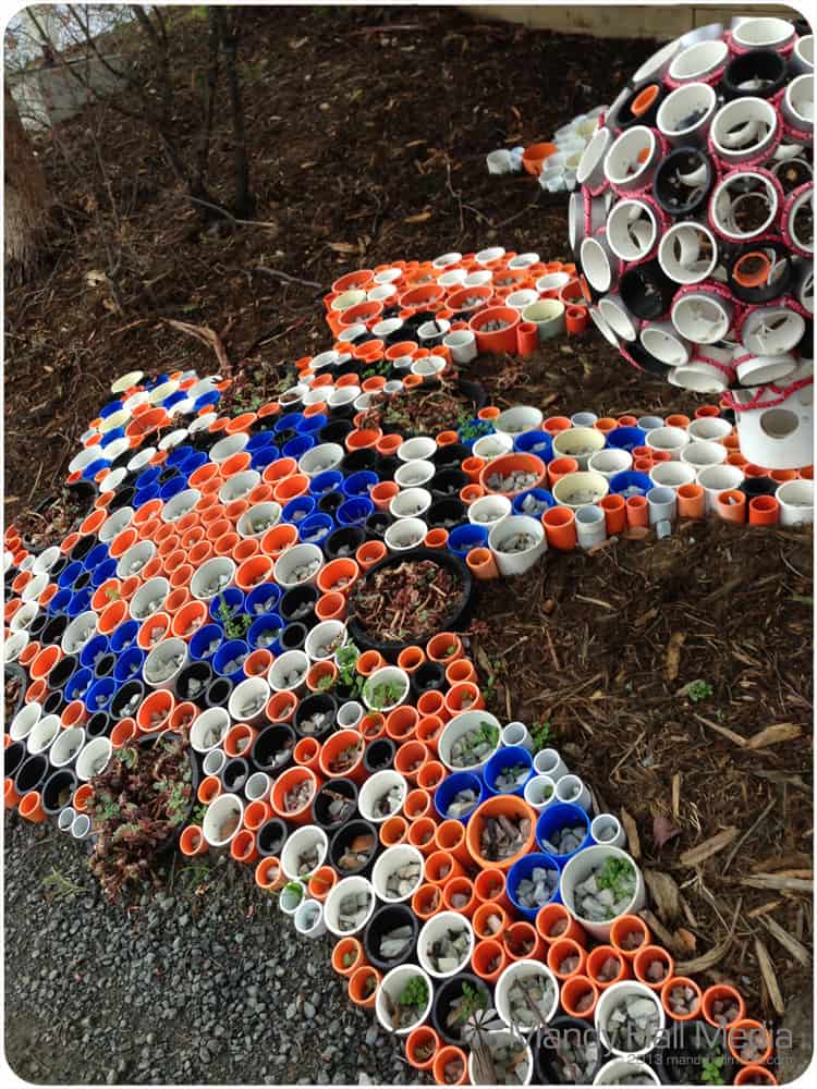 Pipe artwork at the tip shop in Hobart